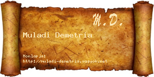 Muladi Demetria névjegykártya